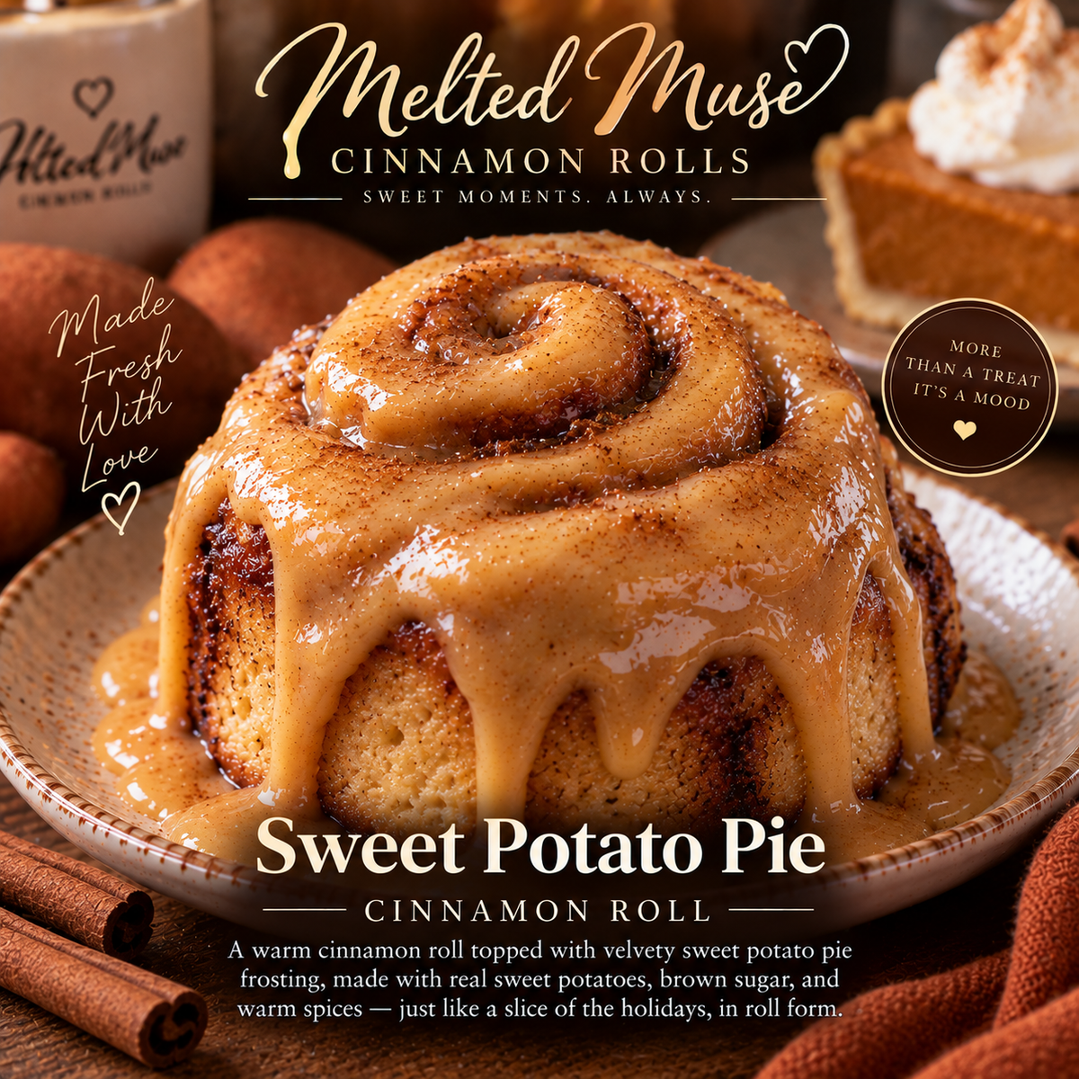 Sweet Potato Pie Cinnamon Roll