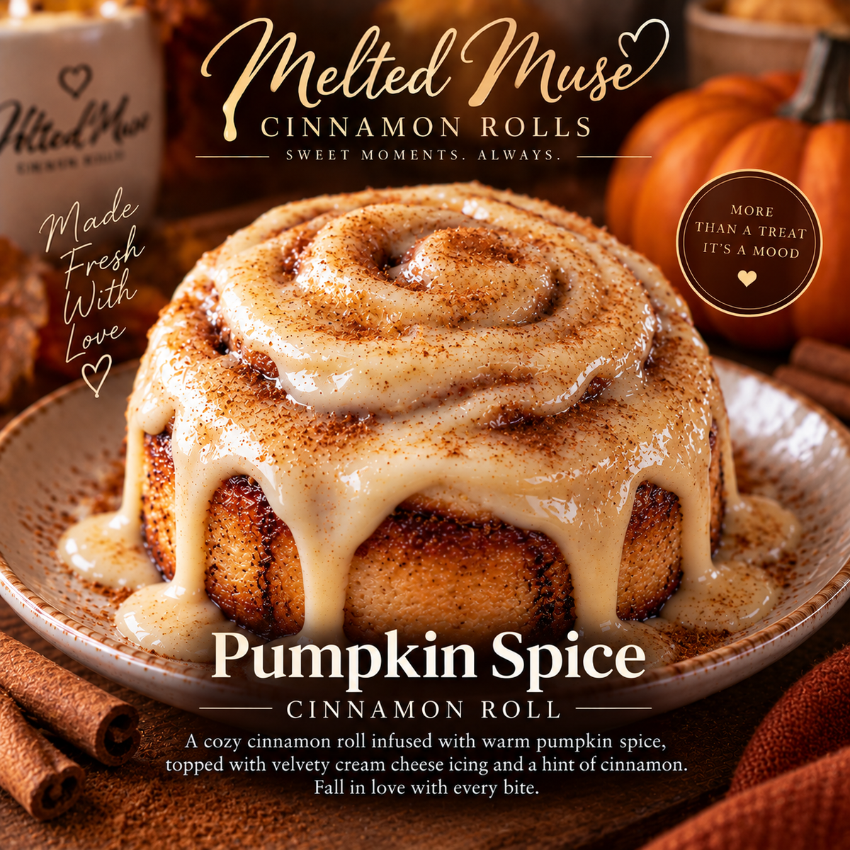Pumpkin Spice Cinnamon Roll